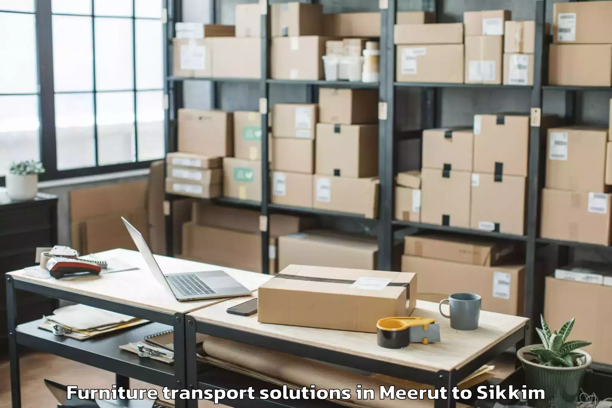 Professional Meerut to Rangpo Furniture Transport Solutions